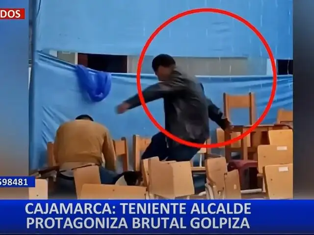 Cajamarca: teniente alcalde golpea brutalmente a un hombre en una fiesta