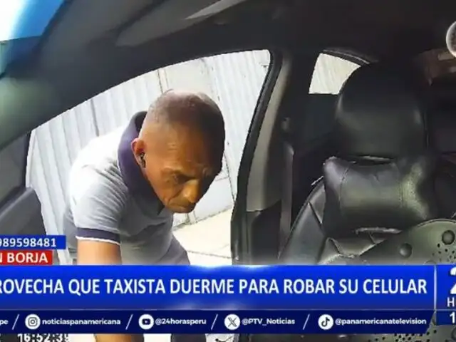 San Borja: Taxista se queda dormido y delincuente le roba su celular