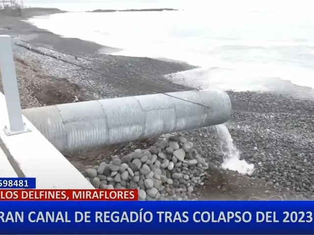 Miraflores: reparan canal de regadío en playa de los Delfines