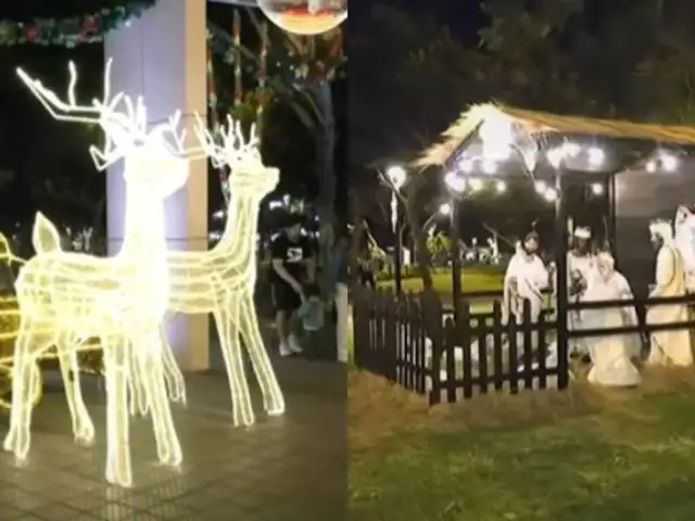 ¡Llegó la Navidad al parque Kennedy! Familias disfrutan de espectaculares estampas navideñas