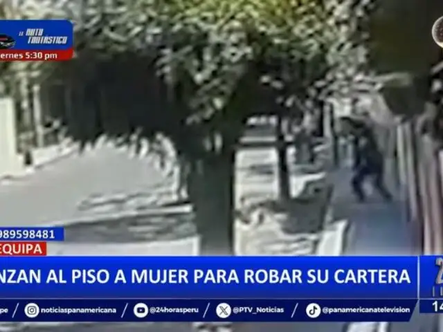 Arequipa: Delincuentes lanzan al piso a mujer para robarle su cartera