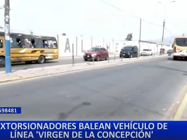 Extorsionadores balean bus de la empresa ‘Virgen de la Concepción’