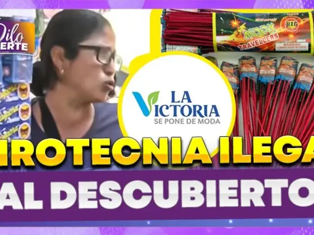 Venta ilegal de pirotecnia en La Victoria: comerciante intenta agredir a reportera durante intervención