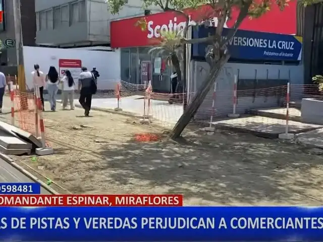 Vecinos de Miraflores afectados por obras en Av. comandante Espinar durante temporada navideña