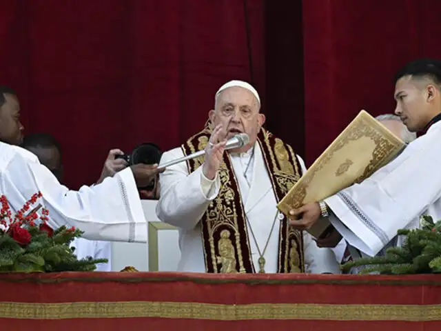 Papa Francisco en su mensaje de Navidad pide terminar con la guerra en Ucrania y el Oriente Medio