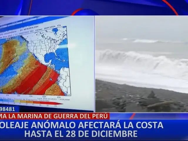 Marina de Guerra del Perú alerta sobre oleajes anómalos hasta el 28 de diciembre