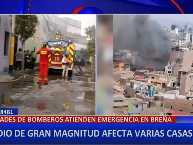 Voraz incendio destruye varias viviendas en Breña