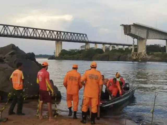 Al menos 10 muertos y siete desaparecidos deja colapso de un puente en el norte de Brasil