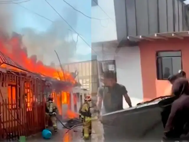 Callao: decenas de familias tratan de sacar sus pertenencias tras voraz incendio