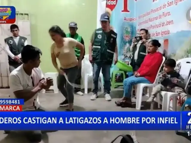 A latigazos: Ronderos de Cajamarca castigan a hombre por infiel