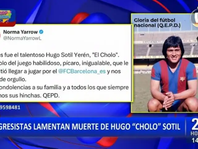 Hugo "Cholo" Sotil: Congresistas lamentan la muerte de la leyenda del fútbol peruano