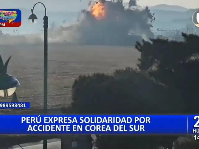 Perú expresa solidaridad con Corea del Sur tras trágico accidente aéreo