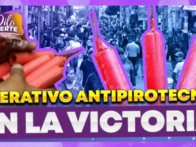 Descubren venta ilegal de pirotécnicos en las calles de La Victoria