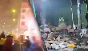 Puestos de una feria se incendiaron durante celebraciones de año nuevo en Barranca