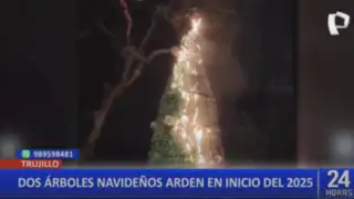 Árboles de Navidad se incendian por quema de pirotécnicos