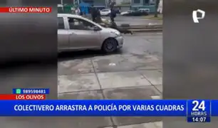 Policía es arrastrado varias cuadras por colectivero durante intervención en Los Olivos