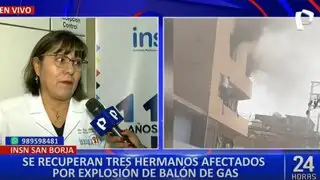 Tres hermanos menores se recuperan tras sufrir graves quemaduras por explosión de gas en Chorrillos