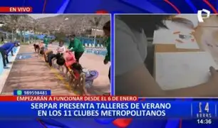 Serpar presenta talleres de verano en los 11 clubes metropolitanos