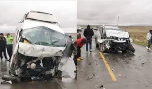 Al menos dos muertos y ocho heridos, varios de ellos graves, deja choque entre combi y auto en Puno