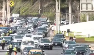 Tras un domingo de playa se registra gran congestión vehicular en la Costa Verde