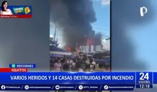 Incendio en Iquitos deja al menos 10 heridos y 14 casas destruidas