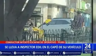 Piura: Conductor se lleva a inspector en el capó de su auto para evitar operativo