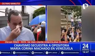 Líder de ONG Unión Venezolana se quiebra tras conocer secuestro de María Corina Machado