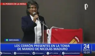 Madre de Vladimir Cerrón estuvo en toma de mando de Nicolás Maduro