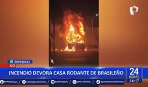 Ilo: Incendio devora casa rodante de ciudadano brasileño