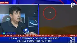 Agencia Espacial del Perú descarta que objetos luminosos avistados en el cielo sean meteoritos