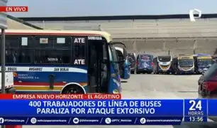 400 trabajadores de línea de buses paraliza sus actividades tras ataque extorsivo