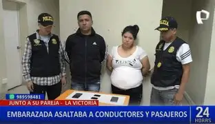 Capturan a embarazada y a su pareja que asaltaban conductores en La Victoria