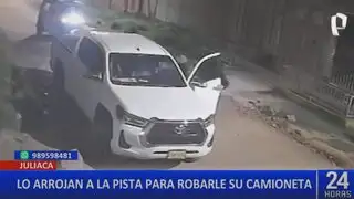 Juliaca: delincuentes armados golpean a chofer y se llevan su camioneta