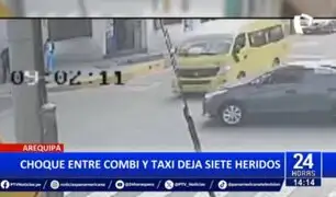 Accidente en Arequipa: Al menos 7 heridos tras choque entre combi y taxi