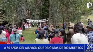 Huari: conmemoran los 80 años del aluvión que dejó más de 500 muertos