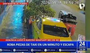 SMP: Captan a delincuente robando piezas de un taxi estacionado