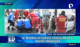 Más de 10 heridos tras accidente vehicular en Surco: bus competía por pasajeros con otro vehículo