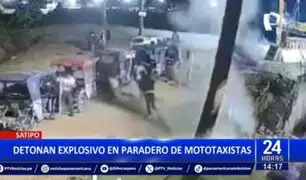 Satipo: Detonan explosivo en paradero de mototaxistas