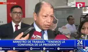 Daniel Maurate descarta cambios en el Gabinete: "Tenemos la confianza de la presidenta"