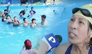 Nunca es tarde: Abuelitos disfrutan del verano en clases de natación en SJM