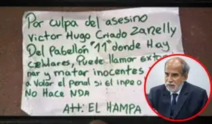 "El INPE jamás actúa porque un panfleto lo dice": Javier Llaque responde a amenaza con granada en penal Castro Castro