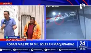 VES: Delincuentes roban más de 20 mil soles en maquinarias