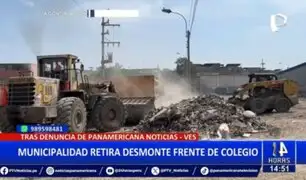 Tras denuncia de Panamericana: Municipio de VES retira desmonte frente a colegio