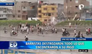 Vecino resultó herido tras caerle piedra en la cabeza por enfrentamiento entre barristas