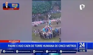 Apurímac: Padre e Hijo caen de torre humana durante concurso de baile