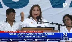 Dina Boluarte llama "carpetas de circo" a las investigaciones en su contra