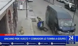 Cajamarca: ¡Indignante! cobrador agrede y arroja al suelo a anciano porque le pidió su vuelto