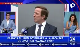 Francis Allison ya tiene partido: Postulará a la Alcaldía de Lima por Avanza País