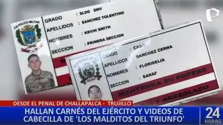 Carnés del Ejército y videos comprometedores hallados en operativo contra banda criminal en Trujillo