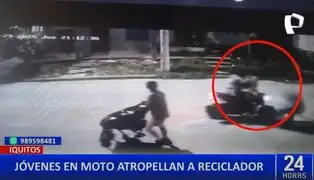 Jóvenes en moto atropellan brutalmente a reciclador en Iquitos